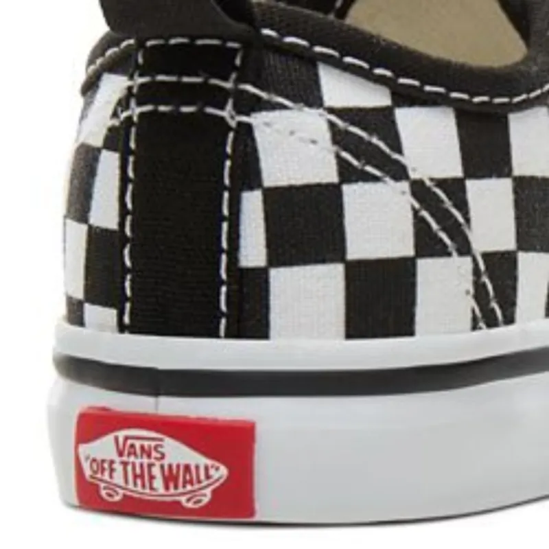 Vans Authentic Toddler Elastic Lace Checkerboard Shoes