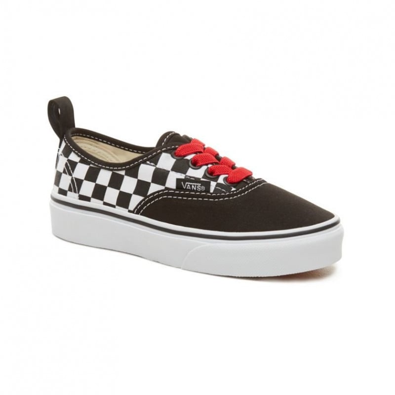 Vans Authentic Kids Elastic Lace Checkerboard Shoes