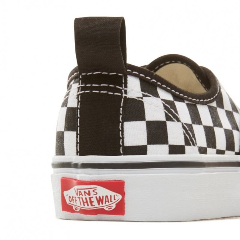 Vans Authentic Kids Elastic Lace Checkerboard Shoes