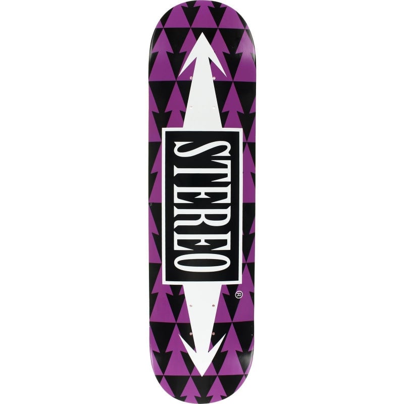 Stereo Arrow Pattern Purple 8.5" - Skateboard Deck Only Stereo Arrow Pattern Purple 8.5" - Skateboard Deck Only