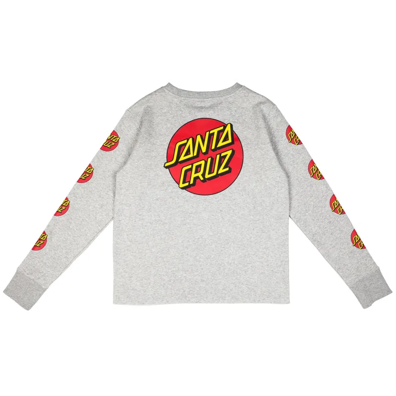 Santa Cruz Classic Dot Women's Crew Raw Heather Grey
