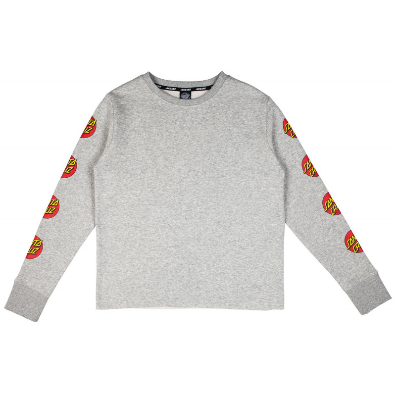 Santa Cruz Classic Dot Women's Crew Raw Heather Grey