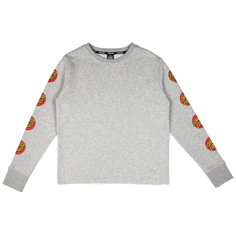 Santa Cruz Classic Dot Women's Crew Raw Heather Grey