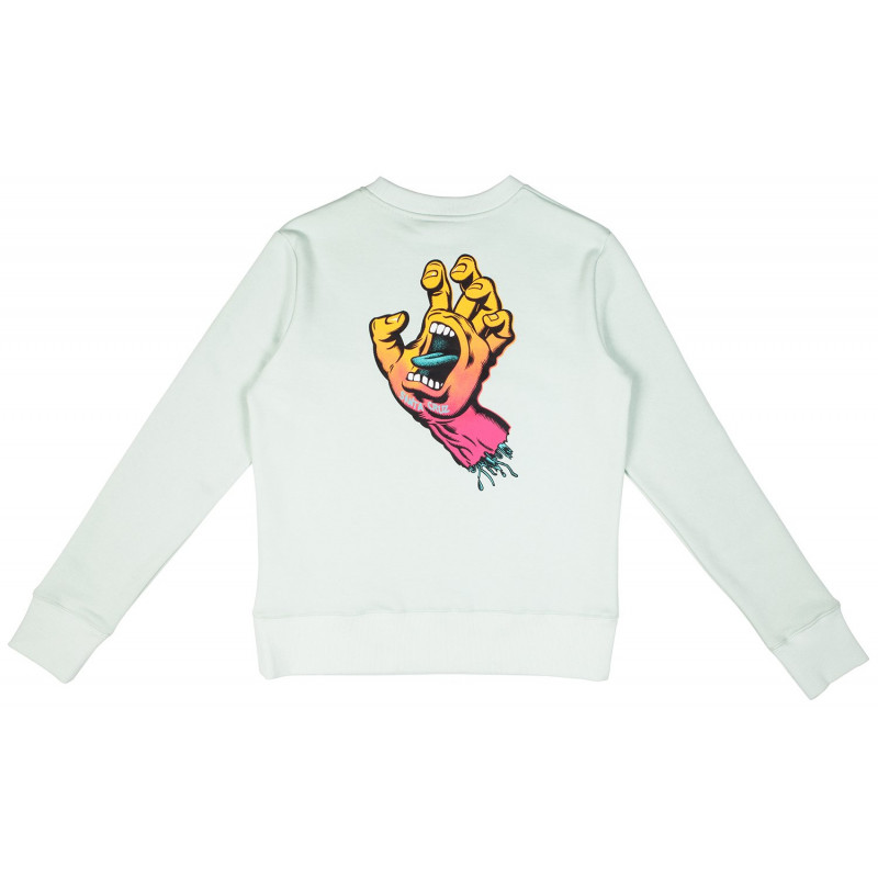 Santa Cruz Fade Hand Womens Crew Mint Santa Cruz Fade Hand Womens Crew Mint