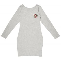 Santa Cruz Rose Dot Longsleeve Dress Grey Heather