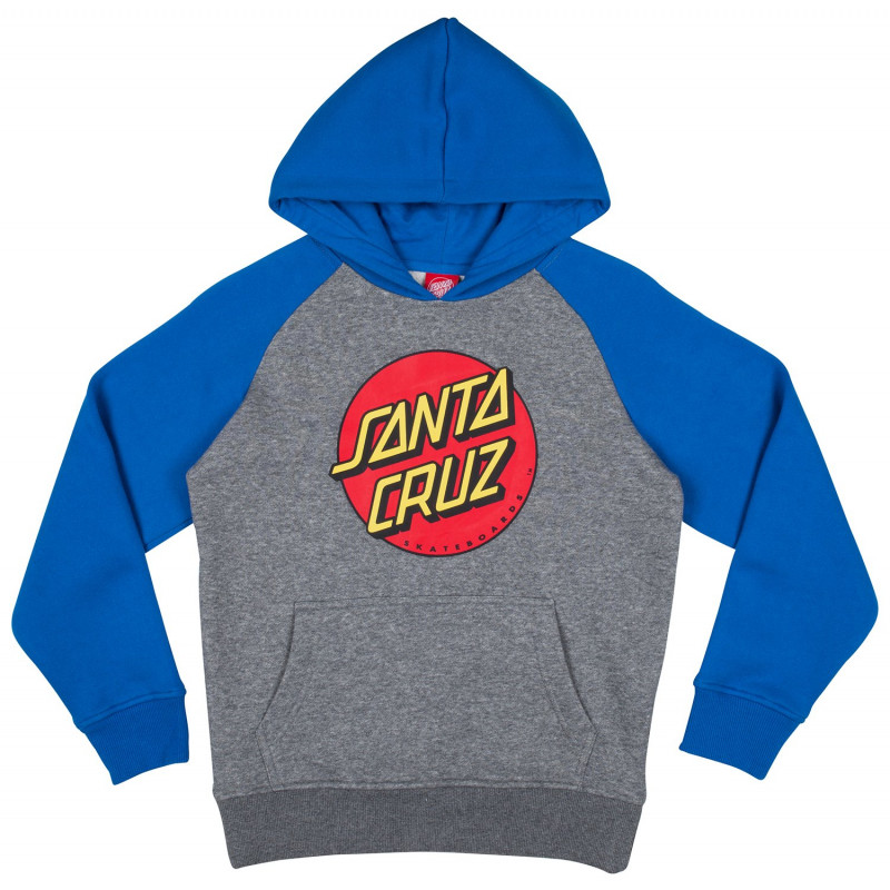 Santa Cruz Dot Kids Hoodie Royal/ Dark Heather Santa Cruz Dot Kids Hoodie Royal/ Dark Heather
