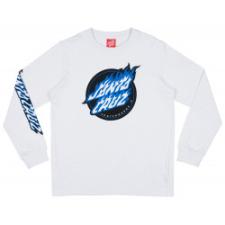 Santa Cruz Flame Dot Kids Longsleeve White