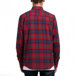 Volcom Caden Plaid Shirt Engine Red