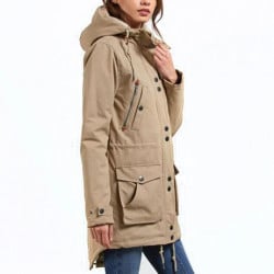 Volcom Walk On By Parka Jacket Khaki