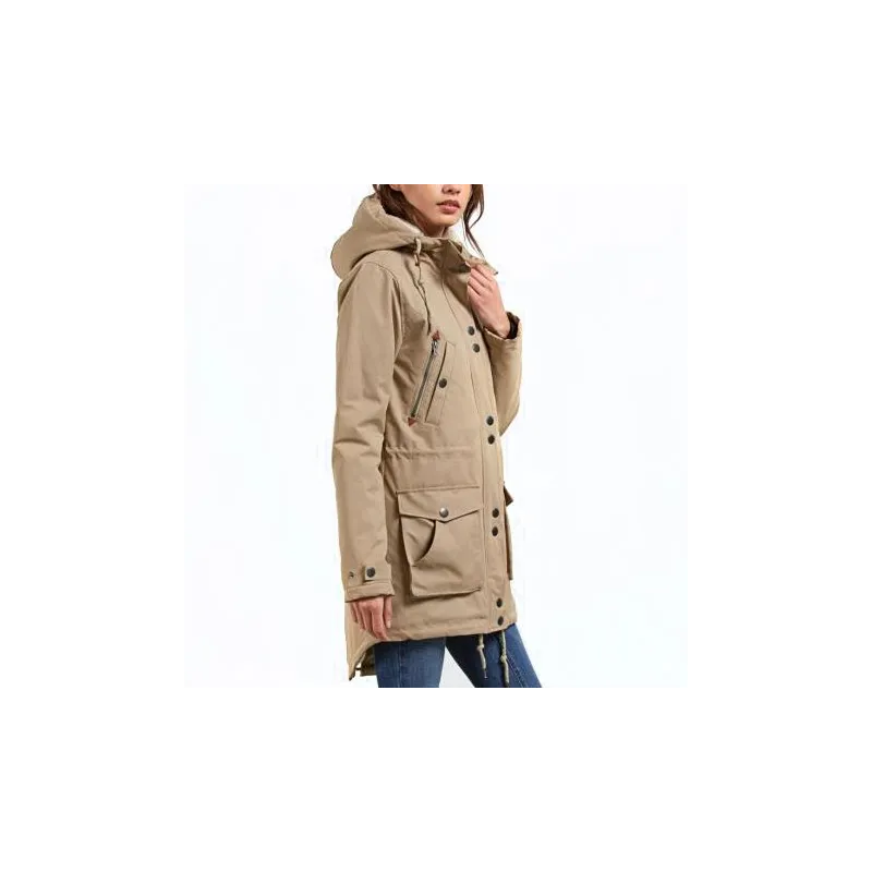 Volcom Walk On By Parka Jacket Khaki