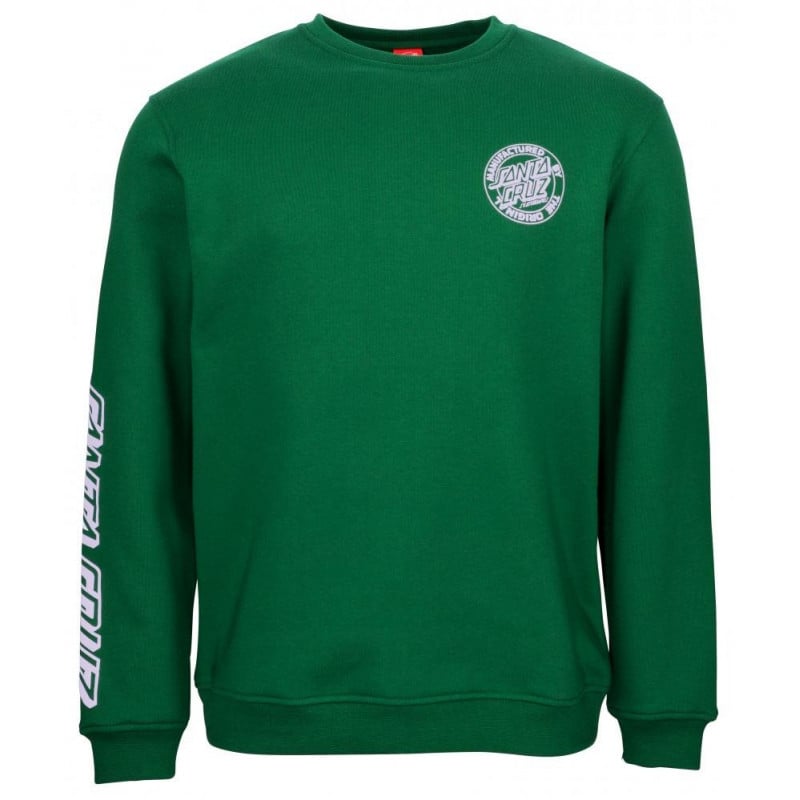 Buy Santa Cruz MFG Dot Crewneck Sweater Forest Green at Europe's ...