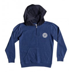 DC Rebel Half Zip Kids Hoodie Soda Lite Blue