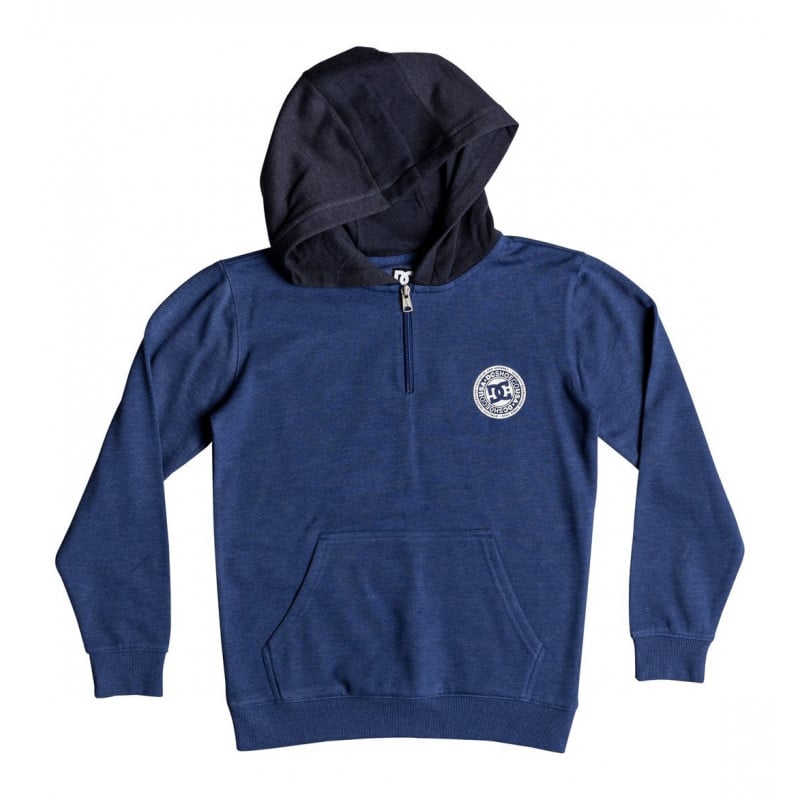 DC Shoes Rebel Half Zip Kids Hoodie Soda Lite Blue DC Shoes Rebel Half Zip Kids Hoodie Soda Lite Blue