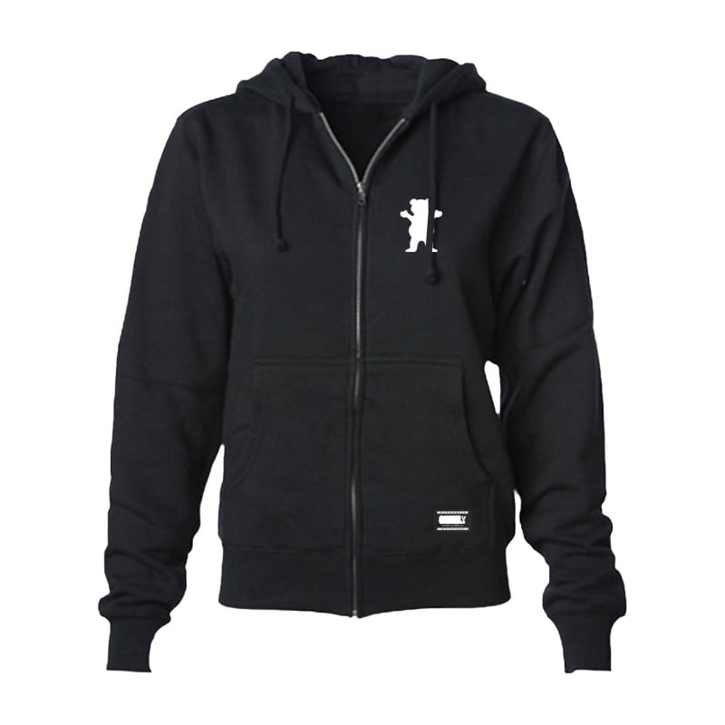 Grizzly Kids Logo Zip Hoodie Black