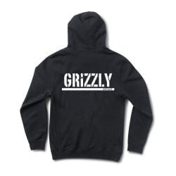 Grizzly Kids Logo Zip Hoodie Black