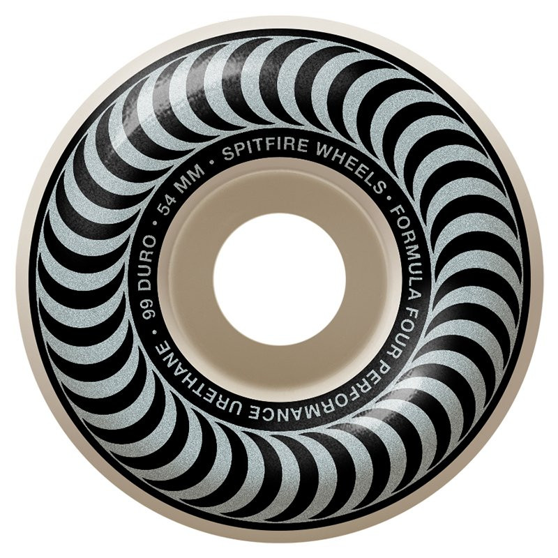 Spitfire Formula Four Classic Silver 54mm 99DU Skateboard Roues Spitfire Formula Four Classic Silver 54mm 99DU Skateboard Roues