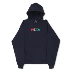 Pizza Skateboards Tri Color Champion Hoodie Navy