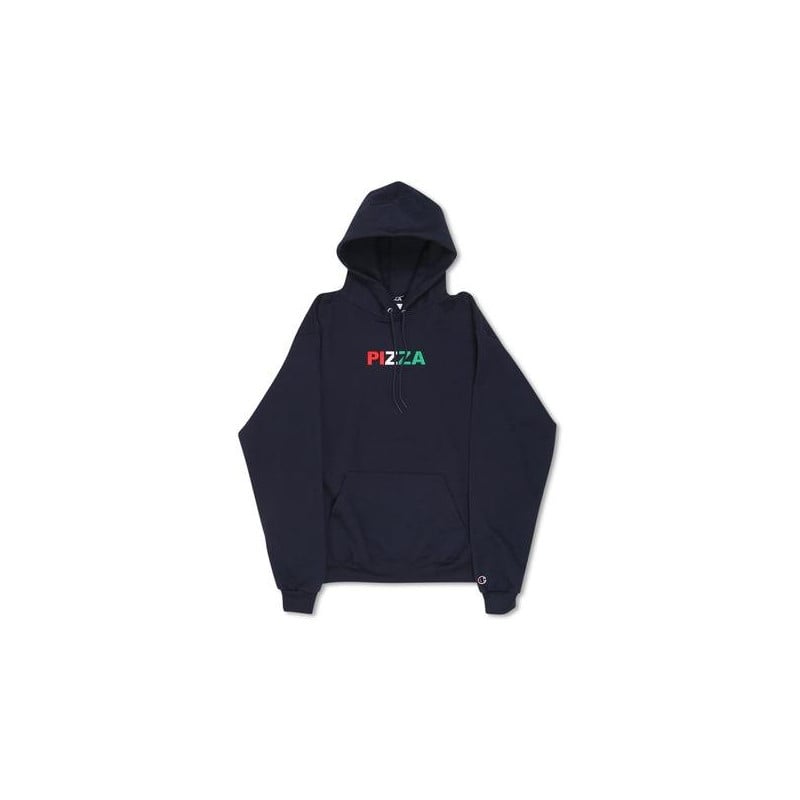 Pizza Skateboards Tri Color Champion Hoodie Navy