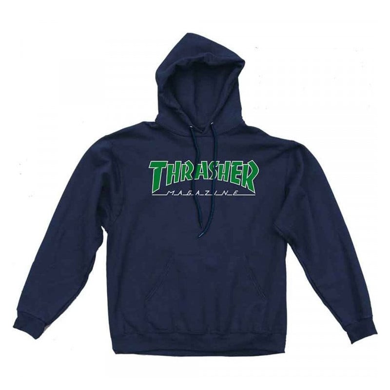 Thrasher Outlined Hoodie Navy Thrasher Outlined Hoodie Navy