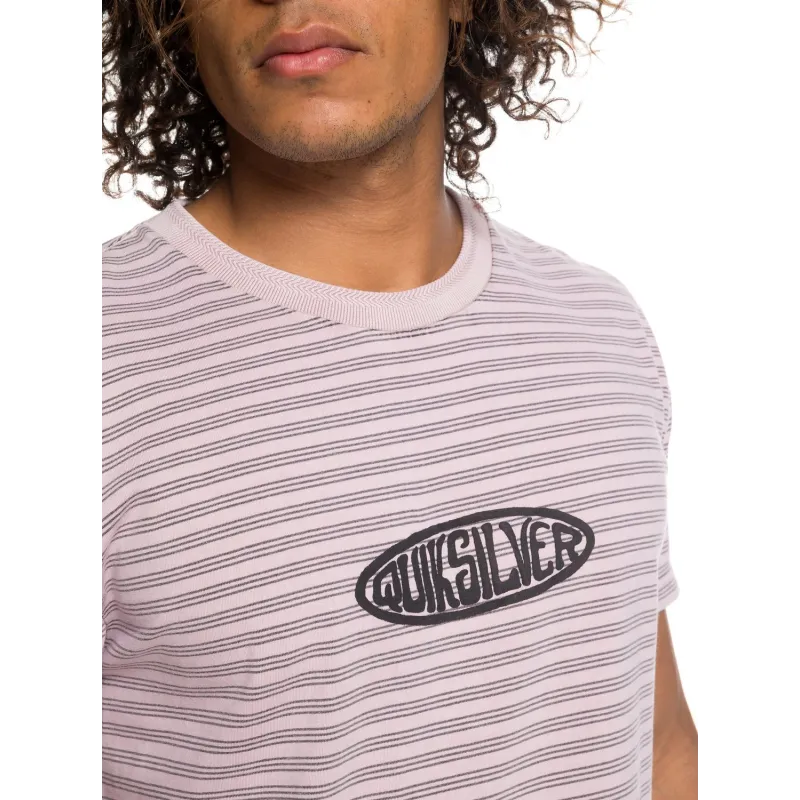 Quiksilver OG Stripes & Art T-Shirt Lila