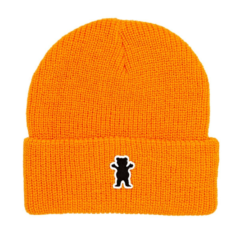 Grizzly Og Bear Patch Fold Beanie Gold