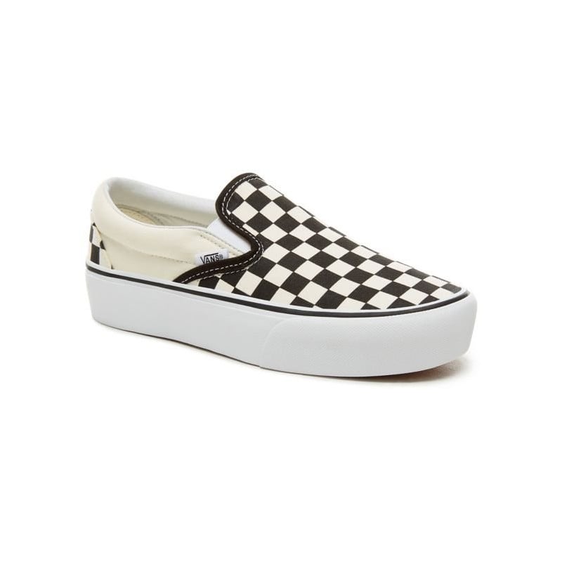 Vans Slip-On Platform Black&White Checkerboard Shoes
