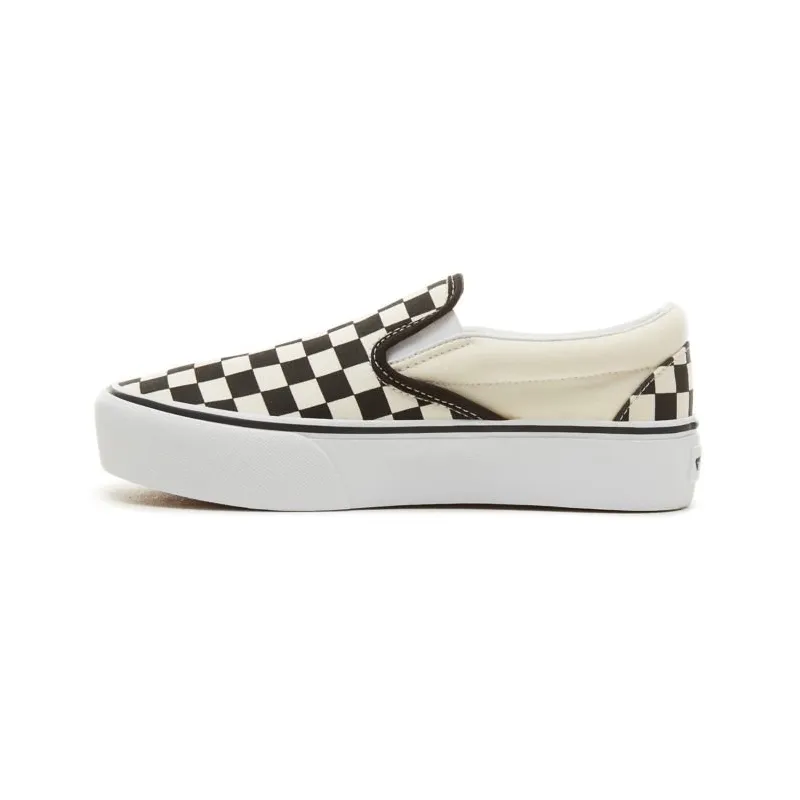 Vans Slip-On Platform Zwart&White Checkerboard Schoenen