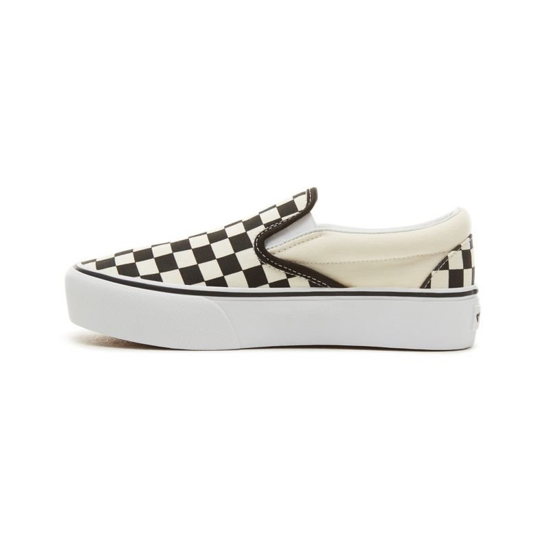 Vans Slip-On Platform Black&White Checkerboard Shoes