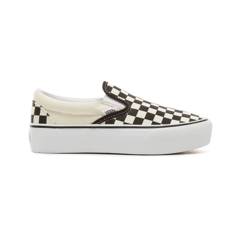 Vans Slip-On Platform Zwart&White Checkerboard Schoenen