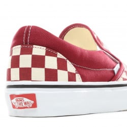 Vans Classic Slip-On Rumba Red/True White Checkerboard Schoenen