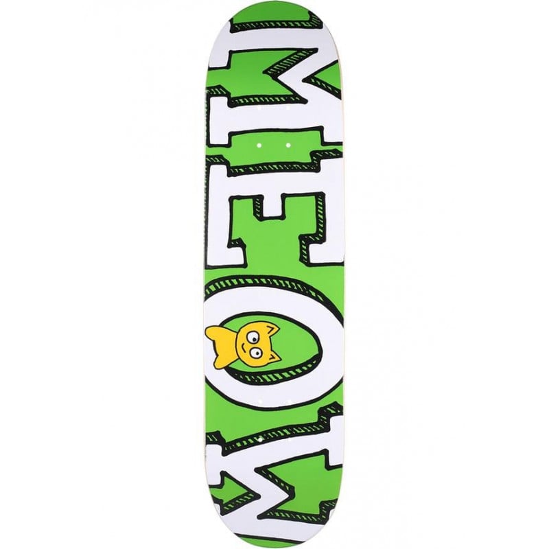 Meow Logo Green 8.25" Skateboard Deck