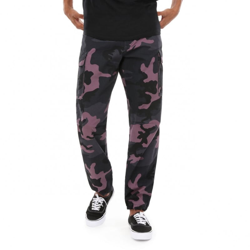 Vans Depot Cargo Pants Oversized Black Plum Camo