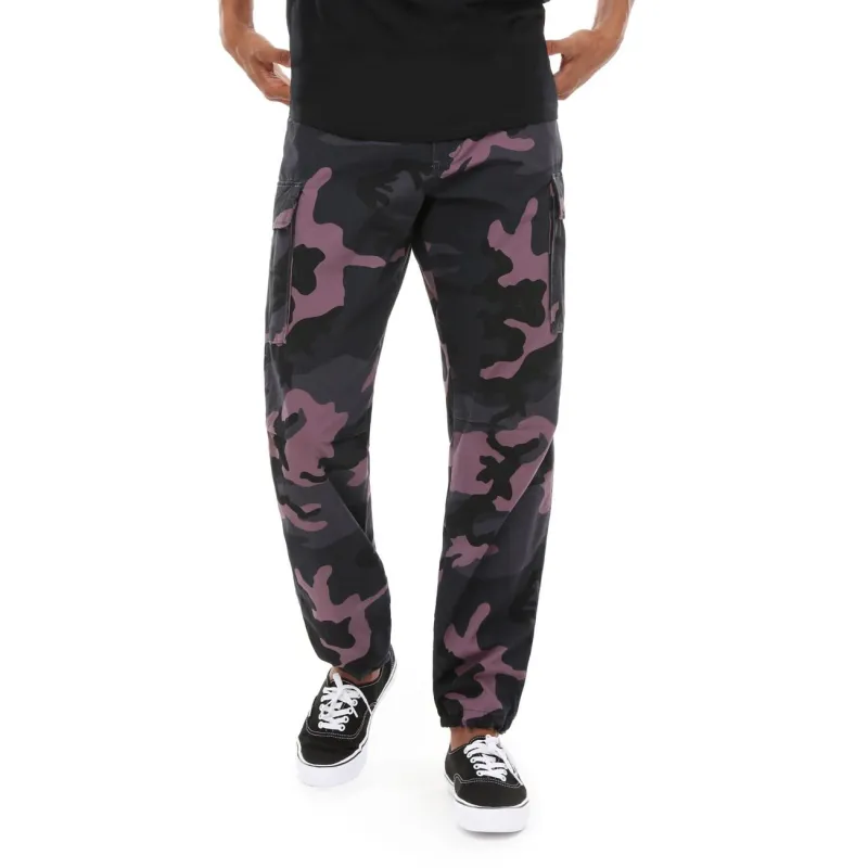 Vans Depot Cargo Pants Oversized Black Plum Camo