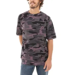Vans Wolcott Oversized T-Shirt Black Plum Camo
