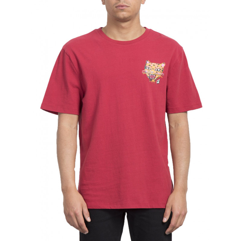 Volcom Ozzy Tiger BXY T-Shirt Burgundy Heather