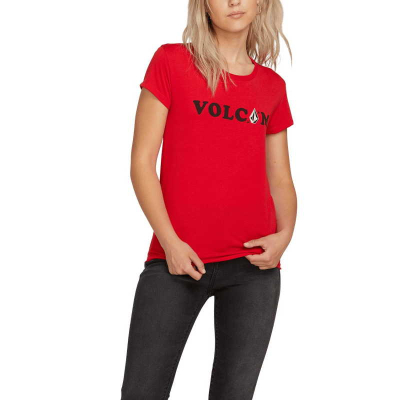 Volcom Easy Babe Rad 2 Women T-Shirt Red Volcom Easy Babe Rad 2 Women T-Shirt Red