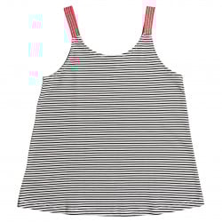 Roxy Surfing Spirit Bird Kids Tank Top Anthracite Cosy Stripes