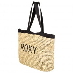 Roxy Heard That Sound Straw Tote Bag True Black
