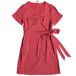Roxy Monument View Wrap Dress American Beauty Polkadot