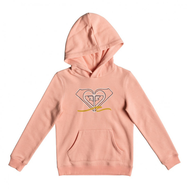 Roxy Chica Del Sur Kids Hoodie Salmon Heather Roxy Chica Del Sur Kids Hoodie Salmon Heather