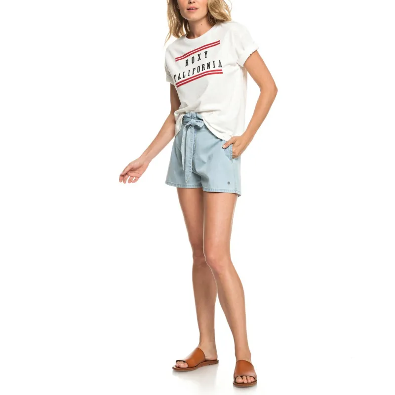 Roxy Follow Me To The Beach B Women's T-shirt  Marshmallow