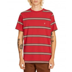 Volcom Beauville Crew T-Shirt Burgundy