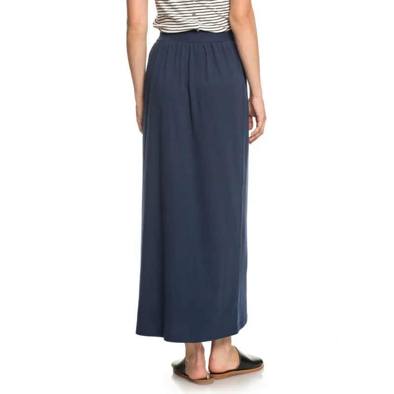Roxy Moment Of Crazyness Maxi Skirt Dress Blue