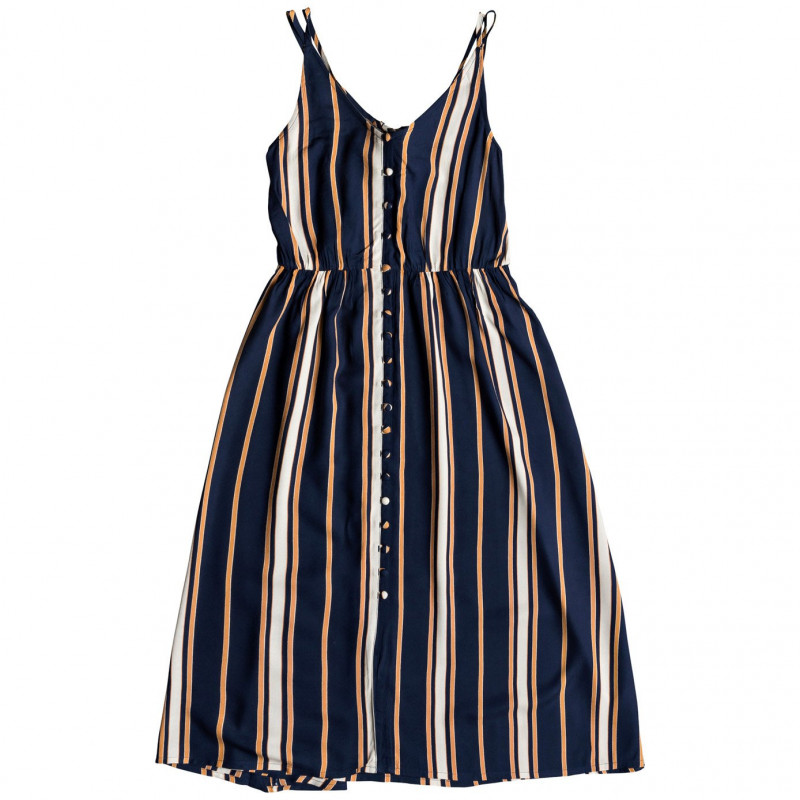 Roxy Sunset Beauty Strappy Midi Dress Blue Macy Stripe