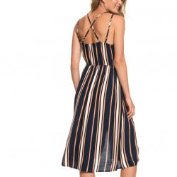 Roxy Sunset Beauty Strappy Midi Dress Blue Macy Stripe