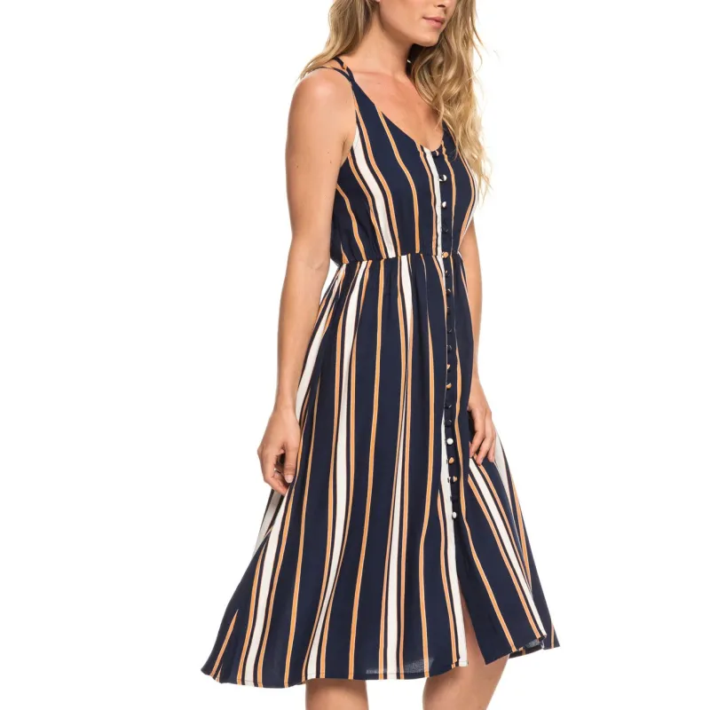 Roxy Sunset Beauty Strappy Midi Dress Blue Macy Stripe