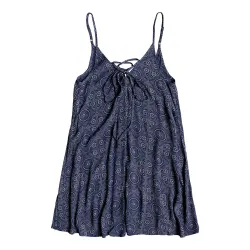 Roxy Softly Love Strappy Beach Dress Med Blue Shibori Nights