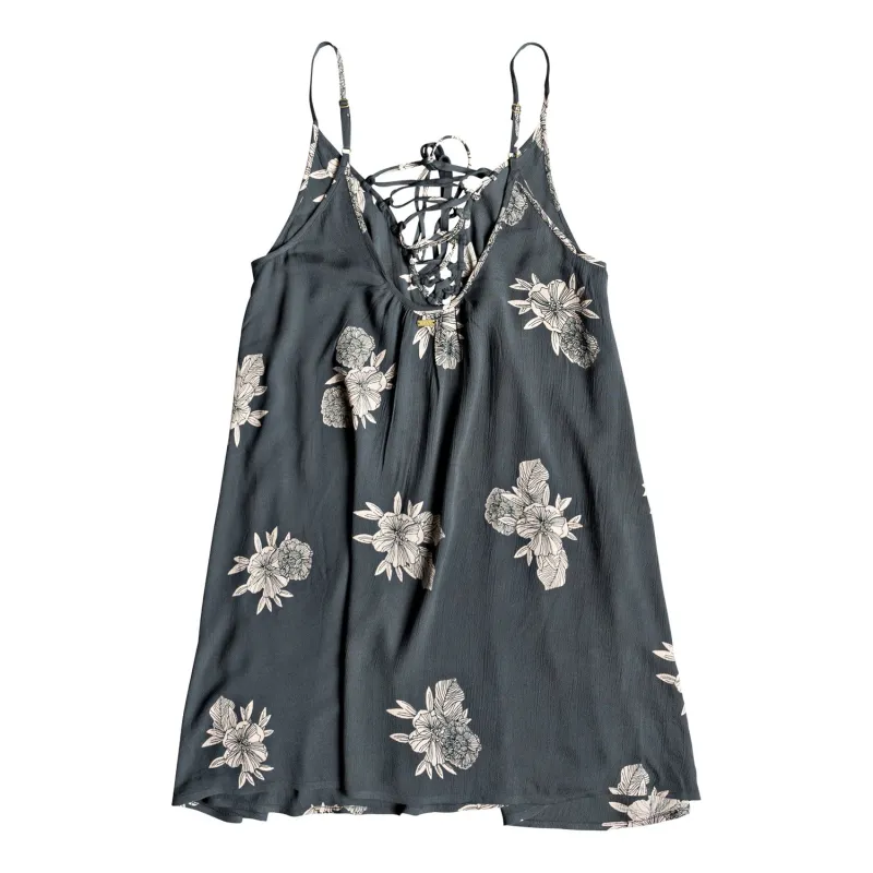 Roxy Softly Love Strappy Beach Dress Turblulence Rose And Pearls