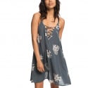 Roxy Softly Love Strappy Beach Dress Turblulence Rose And Pearls