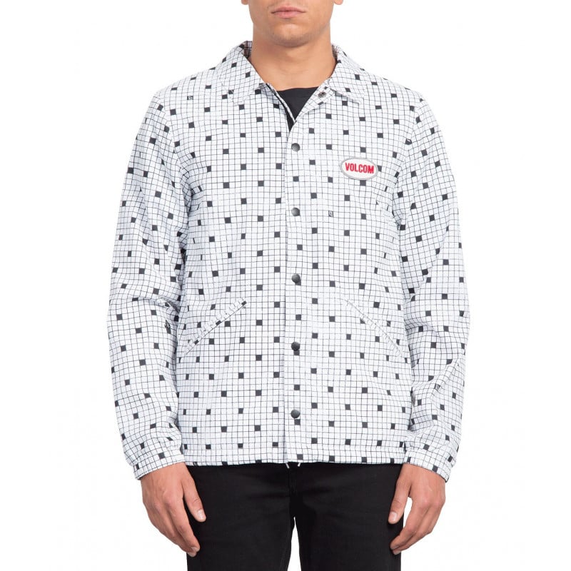 Volcom Brews Coach Jacket White Print